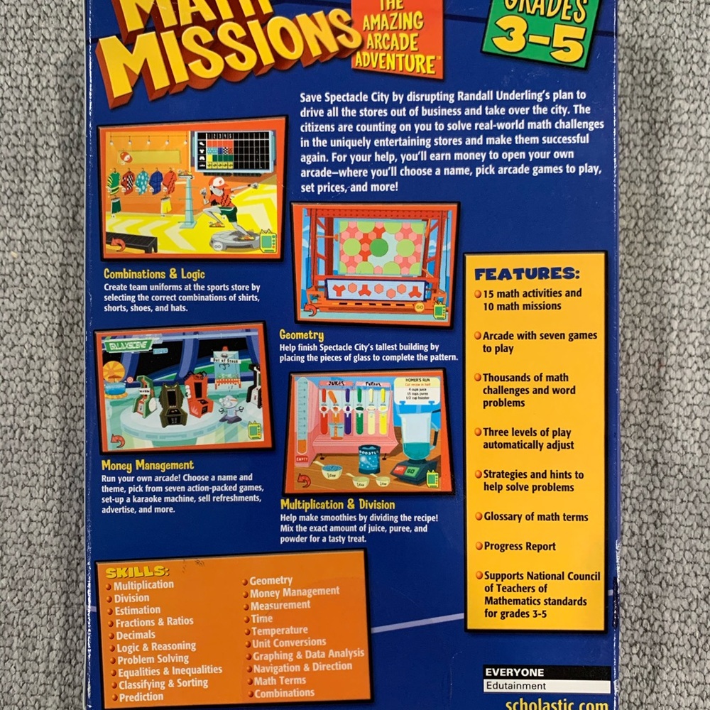 SCHOLASTIC Math Missions Computer Game GRADE 3-5 - Picture 4 of 5